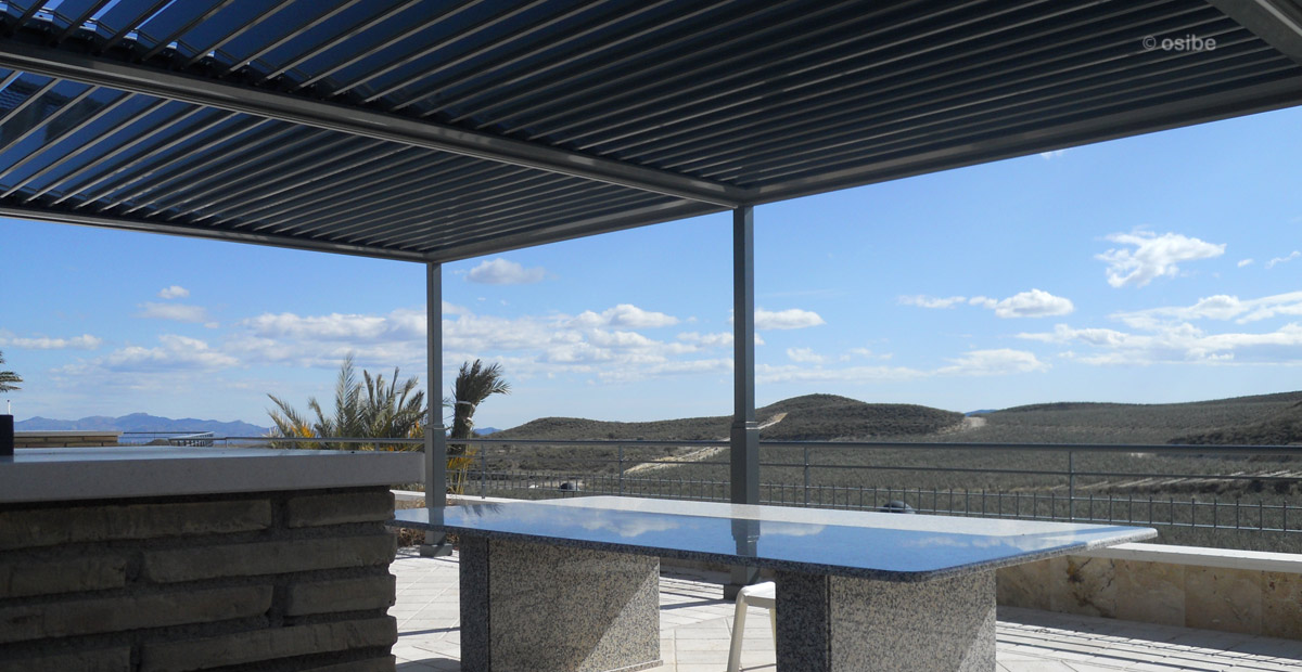 Pergola Lamas Diseño Aluminio Bioclimatica Terraza Viento
